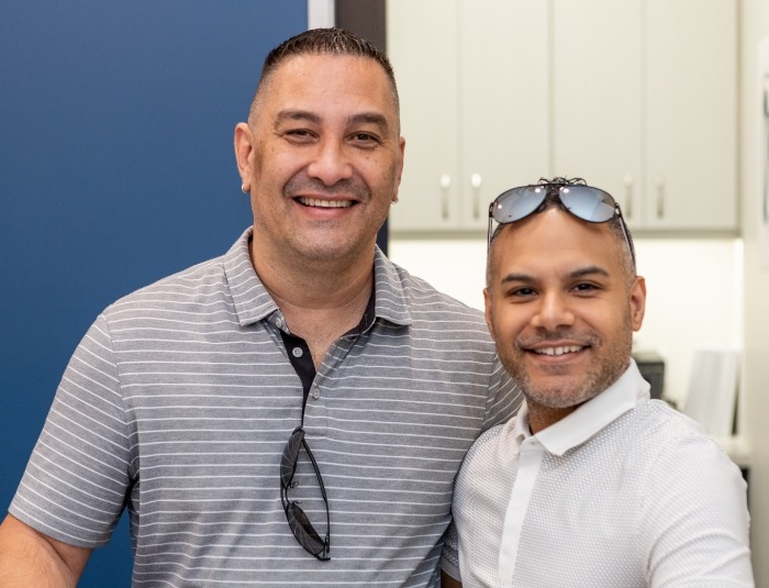 Two smiling men in Phoenix dental office