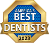 Americas Best Dentists 2023 award badge