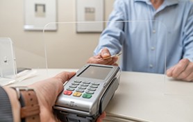 Patient paying with credit card