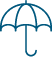 Icon of an umbrella