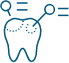 Animated tooth with diagram lines pointing to it