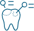 Icon of a tooth with diagram lines pointing to different parts of it