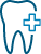 Icon of a tooth with a plus sign